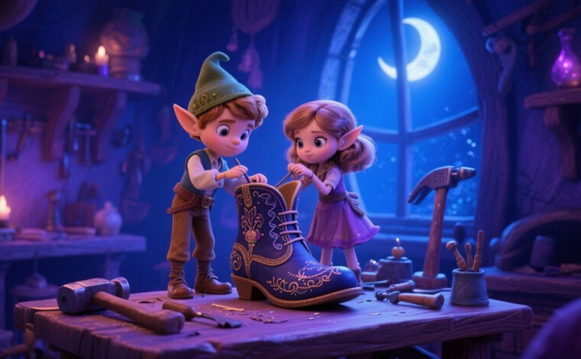 Shoemaker and Elves in Spanish English - Learn Spanish with Simple Stories