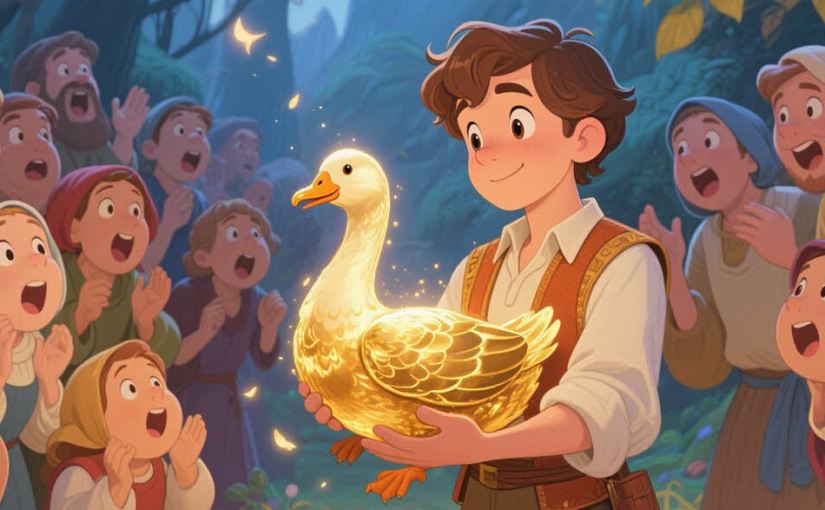 The Golden Goose – Free Simple Bilingual Story for Kids to Learn&nbsp;Spanish