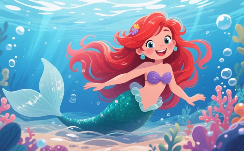 Little Mermaid Simple Stories in Spanish & English for Kids