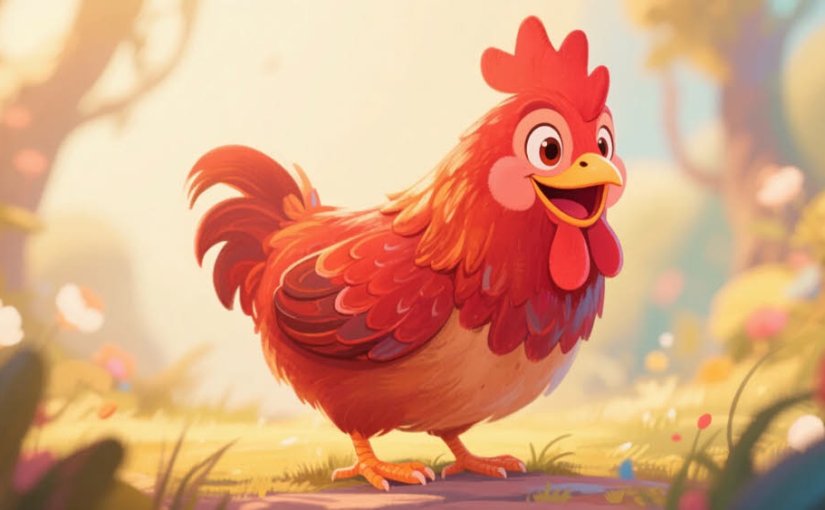 The Little Red Hen Simple Story in Spanish for Beginners