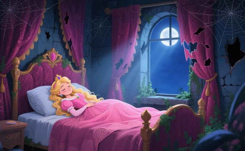 Sleeping Beauty Bilingual Spanish Stories for Kids and A1 Spanish Learners