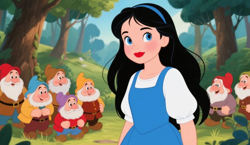 Snow White short story in Spanish English for language learners